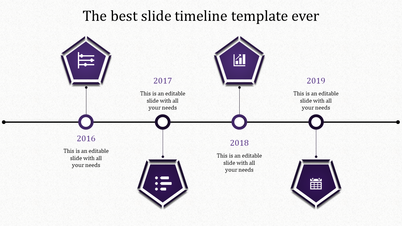 powerpoint with timeline-4-purple